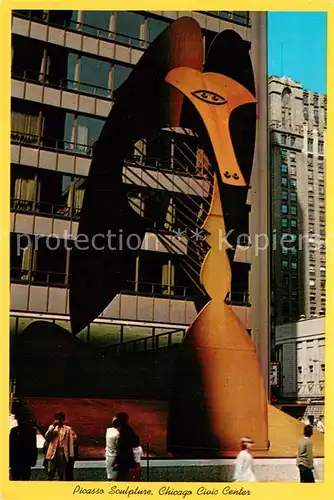 AK / Ansichtskarte Chicago_Illinois Picasso Sculpture Chicago Civic Center 