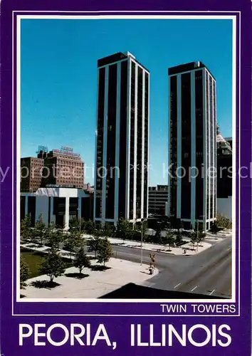 AK / Ansichtskarte Peoria_Illinois Twin Towers 