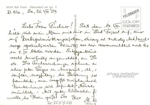 AK / Ansichtskarte Oberaudorf_Inn Klinik Bad Trissl 