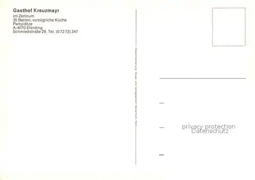 AK / Ansichtskarte Eferding Gasthof Kreuzmayr Innenansicht Eferding