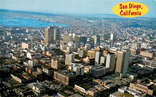 AK / Ansichtskarte San_Diego_California Aerial view of Downtown 