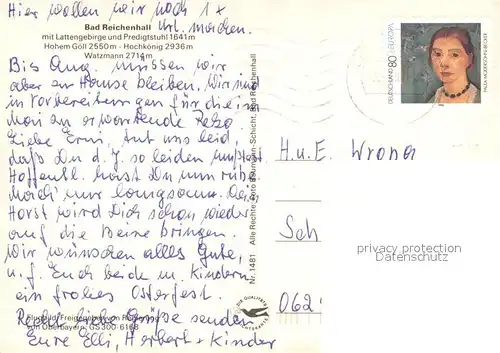 AK / Ansichtskarte Bad_Reichenhall mit Lattengebirge und Predigtstuhl Hohem Goell Hochkoenig Watzmann Fliegeraufnahme Bad_Reichenhall