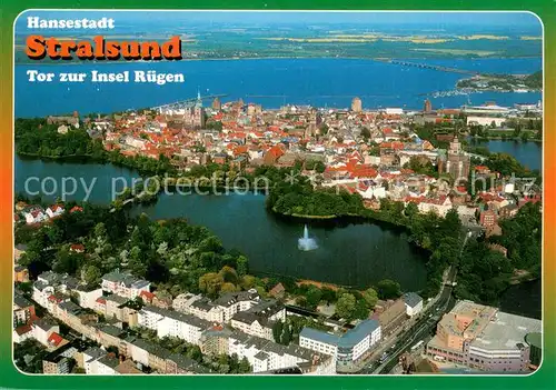 AK / Ansichtskarte Stralsund Fliegeraufnahme 