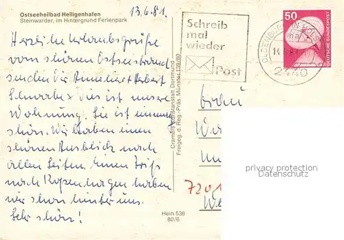 AK / Ansichtskarte Heiligenhafen_Ostseebad Steinwarder mit Ferienpark Fliegeraufnahme Heiligenhafen_Ostseebad