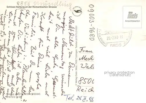 AK / Ansichtskarte Muendling Schloss Harburg Fliegeraufnahme Muendling