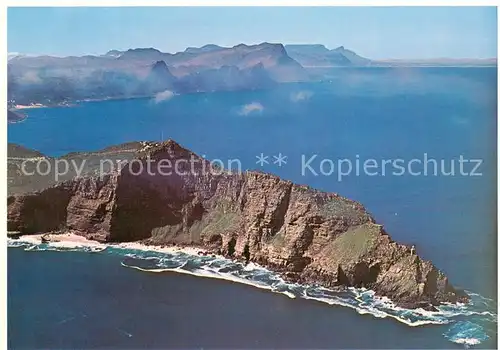 AK / Ansichtskarte Cape_Peninsula_Southafrica_RSA where the indian meets the Atlantic Ocean Table Mountain lies beyond False Bay Air view 