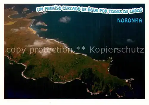 AK / Ansichtskarte Noronha_Brasilien_Brazil Un paraiso cercado de Agua por todos os Lados Fliegeraufnahme 