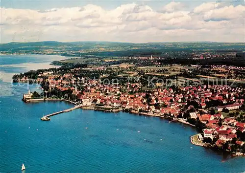AK / Ansichtskarte Langenargen_Bodensee Fliegeraufnahme Langenargen Bodensee