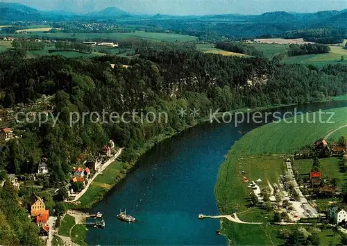 AK / Ansichtskarte Rathen_Saechsische Schweiz Blick von der Bastei Elbepartie Rathen Saechsische Schweiz