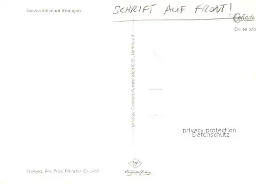 AK / Ansichtskarte Erlangen Fliegeraufnahme Erlangen