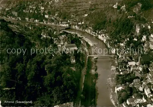 AK / Ansichtskarte Altena_Lenne Fliegeraufnahme Altena_Lenne