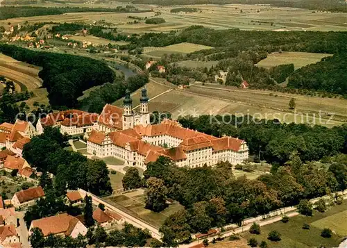 AK / Ansichtskarte Obermarchtal Schloss mit Blick auf Rechtenstein Fliegeraufnahme Obermarchtal