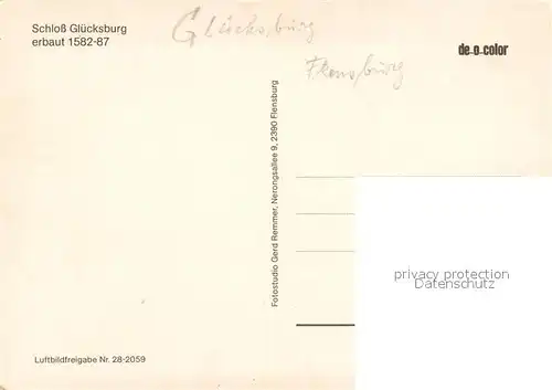 AK / Ansichtskarte Gluecksburg_Ostseebad Schloss Gluecksburg Gluecksburg_Ostseebad