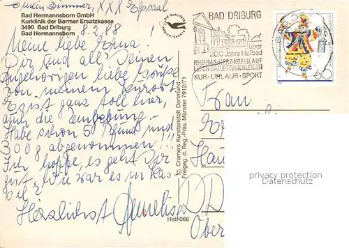 AK / Ansichtskarte Bad_Driburg Bad Hermannsborn Kurklinik der BEK Fliegeraufnahme Bad_Driburg