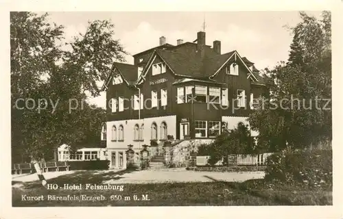 AK / Ansichtskarte Baerenfels_Erzgebirge HO Hotel Felsenburg Baerenfels Erzgebirge