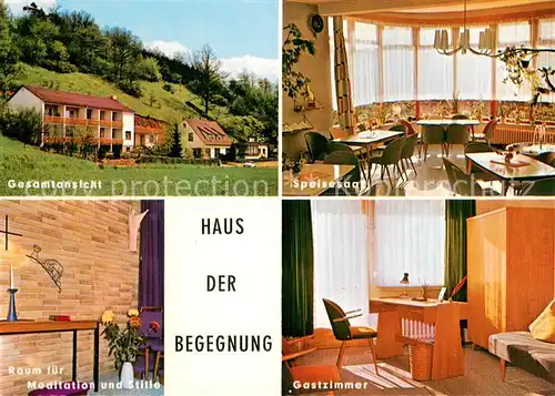 AK / Ansichtskarte Rotenburg_Fulda Haus der Begegnung Speisesaal Meditationsraum Gastzimmer Rotenburg Fulda