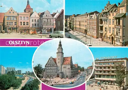 AK / Ansichtskarte Olsztyn_Allenstein Rynek Starego Miasta Kamieniczki przy ulicy Adama Mickiewicza Ulica Zolnierska Ratusz Olsztyn_Allenstein