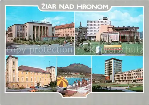 AK / Ansichtskarte Ziar_nad_Hronom pov obec sa spomina mesteckom Uchovane historicke pamiatky pochadzaju z obdobia klasicizmu Ziar_nad_Hronom