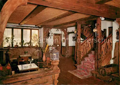 AK / Ansichtskarte Neustadt_Schwarzwald Hotel Adler Post Hotelhalle Neustadt_Schwarzwald