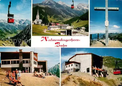 AK / Ansichtskarte Mittelberg_Kleinwalsertal Walmendingerhorn Bahn Panorama Gipfelkreuz Mittelberg_Kleinwalsertal