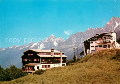 AK / Ansichtskarte Saint Gervais les Bains La Hutte Chalet Hotel par le telepherique des Houches et le train du Mont Blanc Saint Gervais les Bains