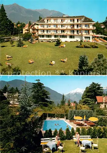 AK / Ansichtskarte Meran_Merano Hotel Mignon Liegewiese Freibad Meran Merano