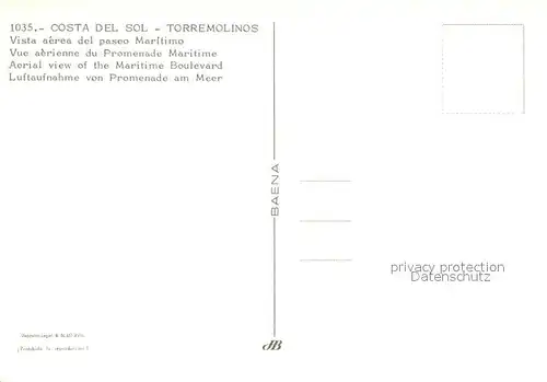 AK / Ansichtskarte Torremolinos_ES Vista aerea del paseo Maritimo 