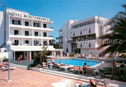 AK / Ansichtskarte Roses_Costa_Brava Hotel Mediterraneo Pool Roses_Costa_Brava