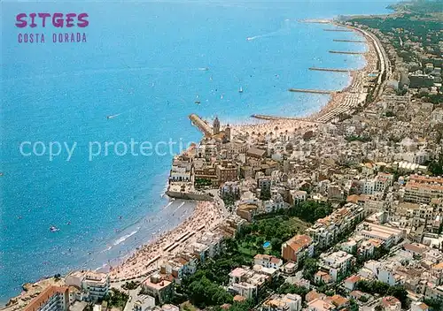 AK / Ansichtskarte Sitges Playa de Oro Vista aerea Sitges