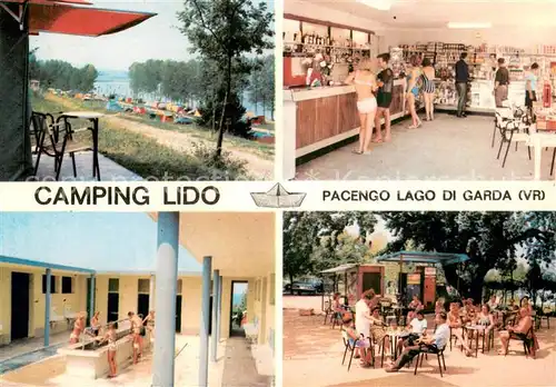 AK / Ansichtskarte Pacengo_sul_Garda Camping Lido Strand Wassertreten Shop  Pacengo_sul_Garda