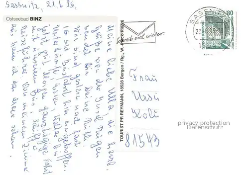 AK / Ansichtskarte Binz_Ruegen Fliegeraufnahme Binz_Ruegen