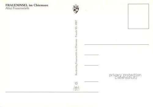 AK / Ansichtskarte Fraueninsel_Chiemsee Abtei Frauenwoerth Fliegeraufnahme Fraueninsel Chiemsee