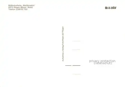 AK / Ansichtskarte Regen Muetterkurheim Weissenstein Regen