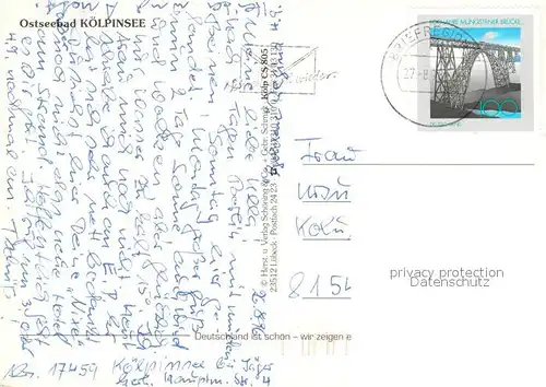 AK / Ansichtskarte Koelpinsee_Usedom Fliegeraufnahme Koelpinsee Usedom