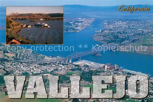 AK / Ansichtskarte Vallejo Aerial view of Crockett to the South and Vallejo to the North 