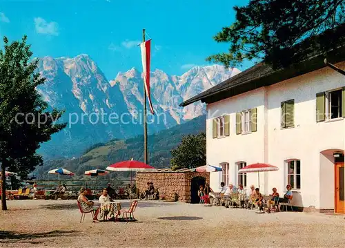 AK / Ansichtskarte Kuchl Haus St. Georg Aussenanischt Terrasse Kuchl