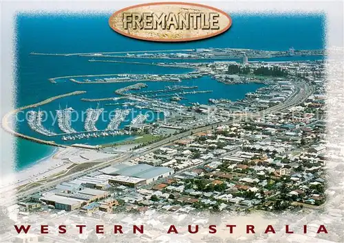 AK / Ansichtskarte Fremantle Aerial view of city and harbours Fremantle