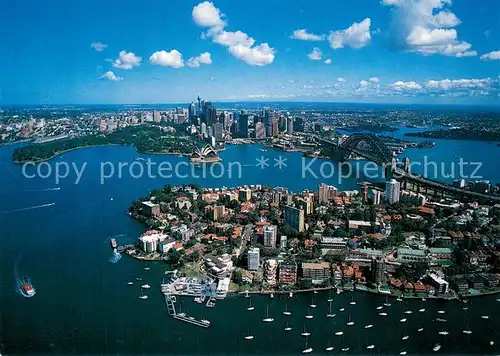 AK / Ansichtskarte Sydney__NSW_Australia Aerial view of Sydney with the suburb of Kirribilli  