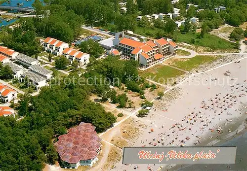 AK / Ansichtskarte Ulcinj_Montenegro Velika plaza Hotel Otrant Fliegeraufnahme Ulcinj Montenegro