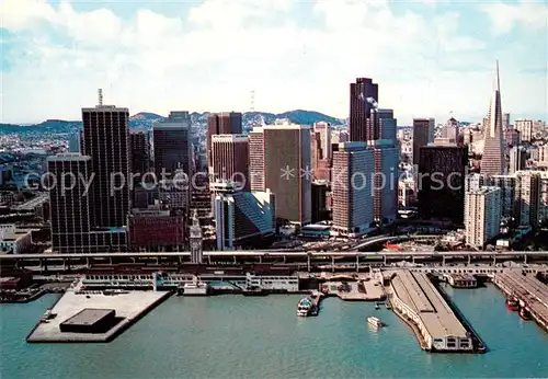 AK / Ansichtskarte San_Francisco_California Aerial view Embarcadero Center and Waterfront 