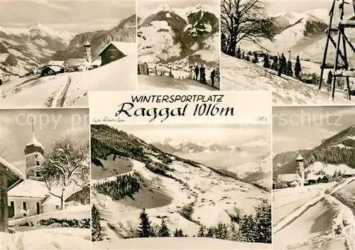 AK / Ansichtskarte Raggal_AT Wintersportplatz Schnee Kirche Berge 