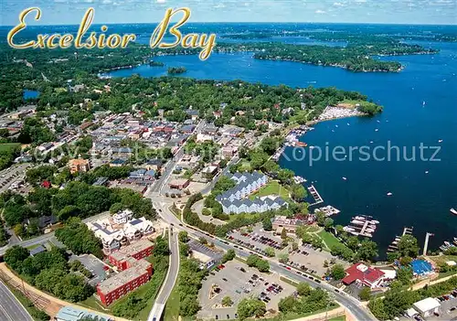 AK / Ansichtskarte Excelsior_Minnesota Excelsior Bay Aerial view 