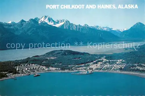 AK / Ansichtskarte Haines_Alaska Port Chilkoot and Haines Aerial view Haines_Alaska