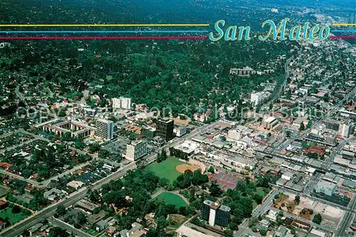 AK / Ansichtskarte San_Mateo_California Aerial view of downtown 