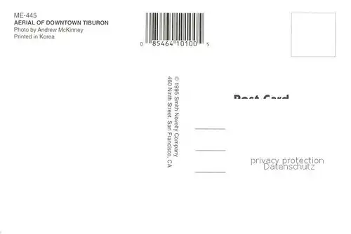 AK / Ansichtskarte Tiburon_California Aerial view 