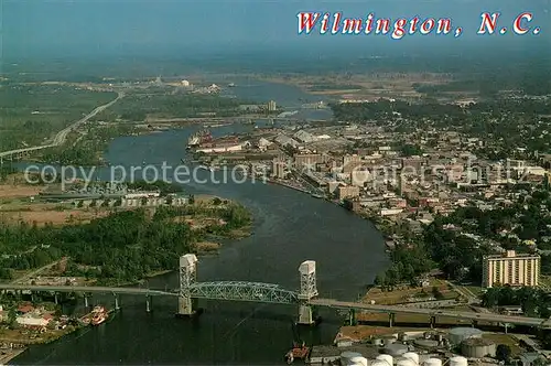 AK / Ansichtskarte Wilmington_North_Carolina Aerial view with Cape Fear River  