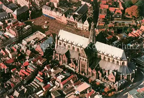 AK / Ansichtskarte Haarlem_NL Fliegeraufnahme St. Bavokerk am grossen Markt 