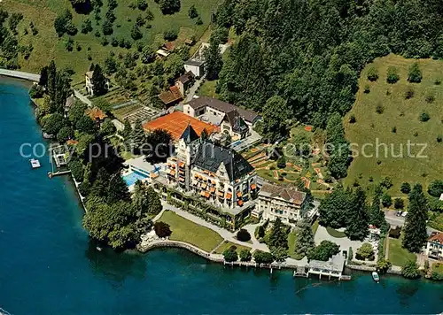 AK / Ansichtskarte Vitznau_Witznau_Vierwaldstaettersee_LU Fliegeraufnahme Parkhotel m. See 