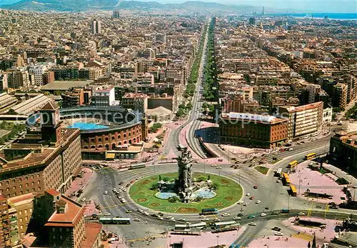 AK / Ansichtskarte Barcelona_Cataluna Fliegeraufnahme Plaza Espana Barcelona Cataluna