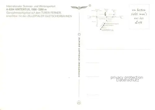 AK / Ansichtskarte Hintertux_Zillertal Gletscher Bahnen Zillertal Hintertux_Zillertal